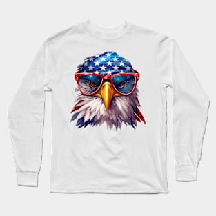 Cool American Eagle Portrait #3 Long Sleeve T-Shirt